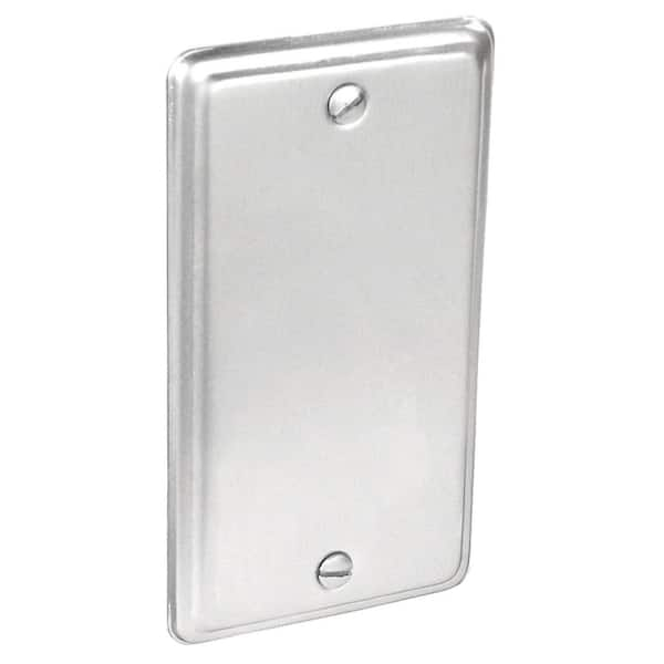 Southwire 4 In. H X 2 In. W Steel Metallic 1-gang Blank Handy Box Cover 