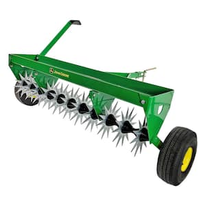 40 in. Tow-Behind Spike Aerator with Transport Wheels and Weight Tray