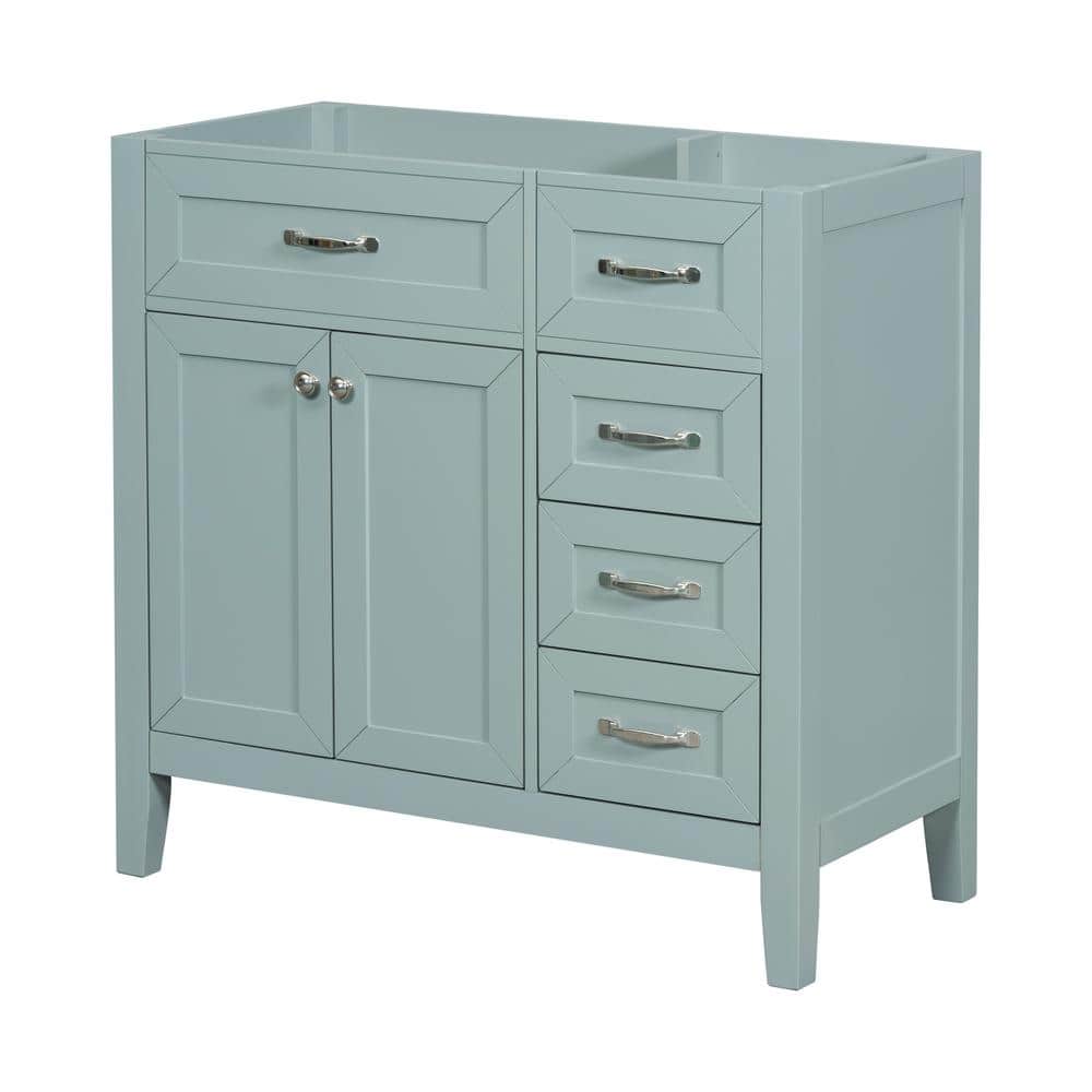 36 in. W x 18 in. D x 35 in. H Bath Vanity Cabinet without Top in Green
