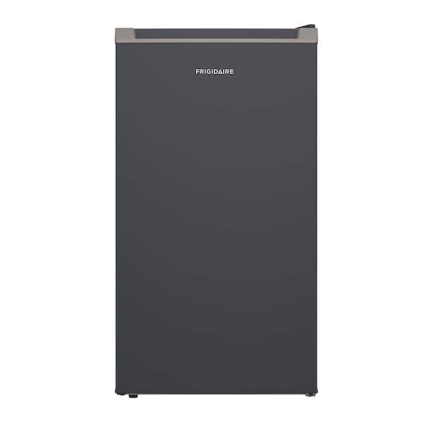 3.2 cu. ft. Sleek Mini Refrigerator in Gray with Recessed Handle and Reversible Door