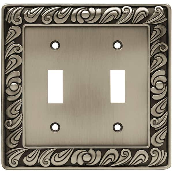 Liberty Pewter 2-Gang Toggle Wall Plate (1-Pack)