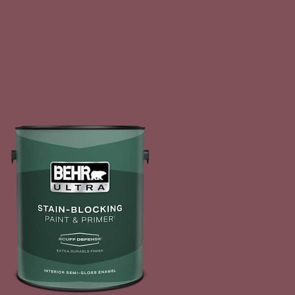 BEHR ULTRA 1 gal. Home Decorators Collection #HDC-CL-02 Fine Burgundy Extra Durable Semi-Gloss Enamel Interior Paint & Primer