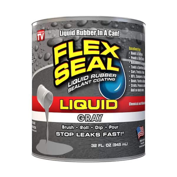 FLEX SEAL FAMILY OF PRODUCTS Flex Seal 32 oz. Liquid Gray Rubber Sealant Coating