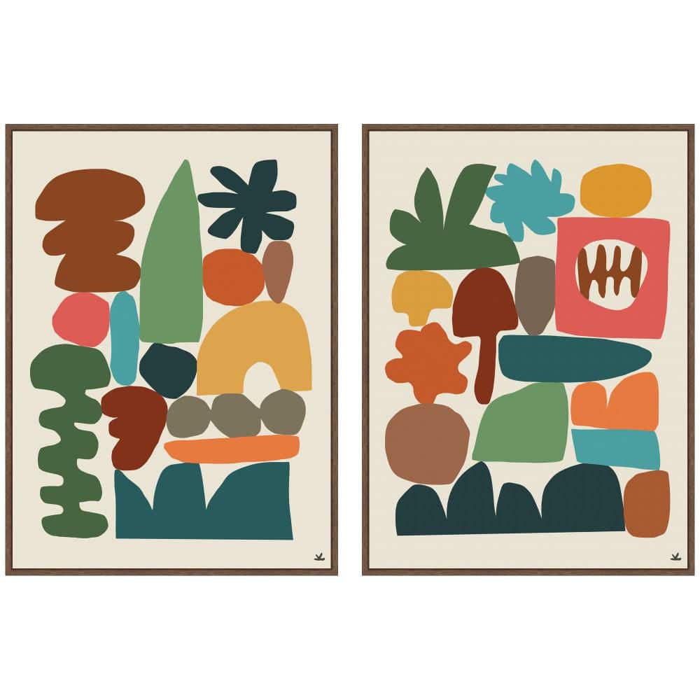 "2 Piece Sylvie ""Night Chords"" by Kelly Knaga Abstract Framed Art Print Set 38 in. x 28 in." price history on PriceWatchPro