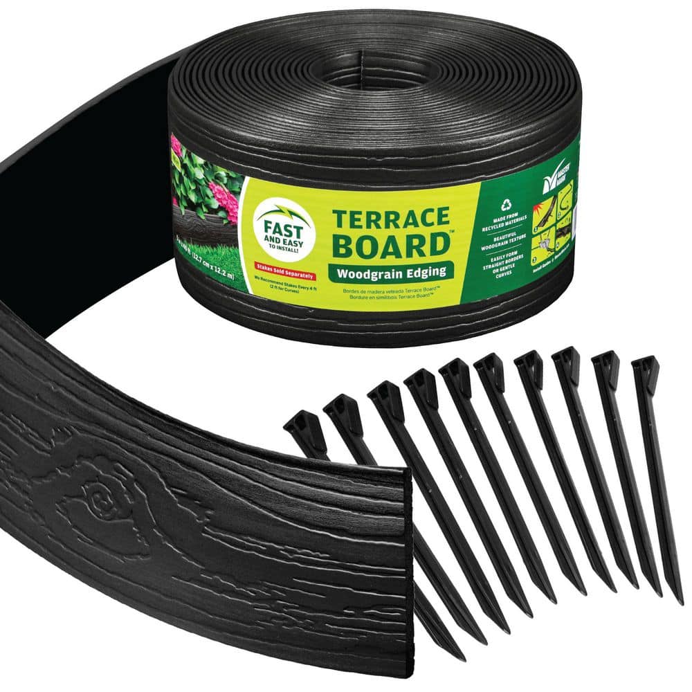 Master Mark 40 ft. x 4 in. Terrace Board Black Landscape
