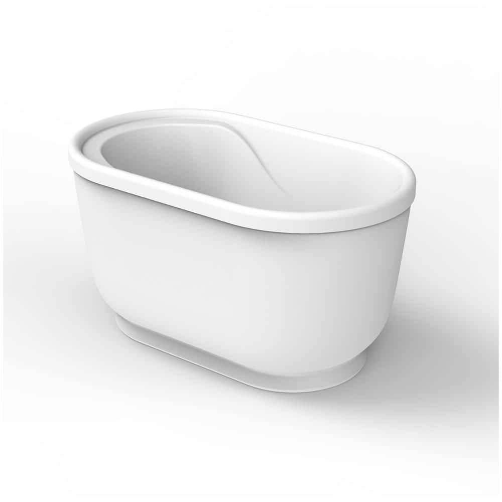 47'' White Acrylic Freestanding Soaking Bathtub