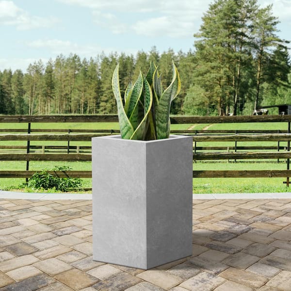 Tremont Tall Round Tapered Planter™ - Concrete Gray 2 Pack