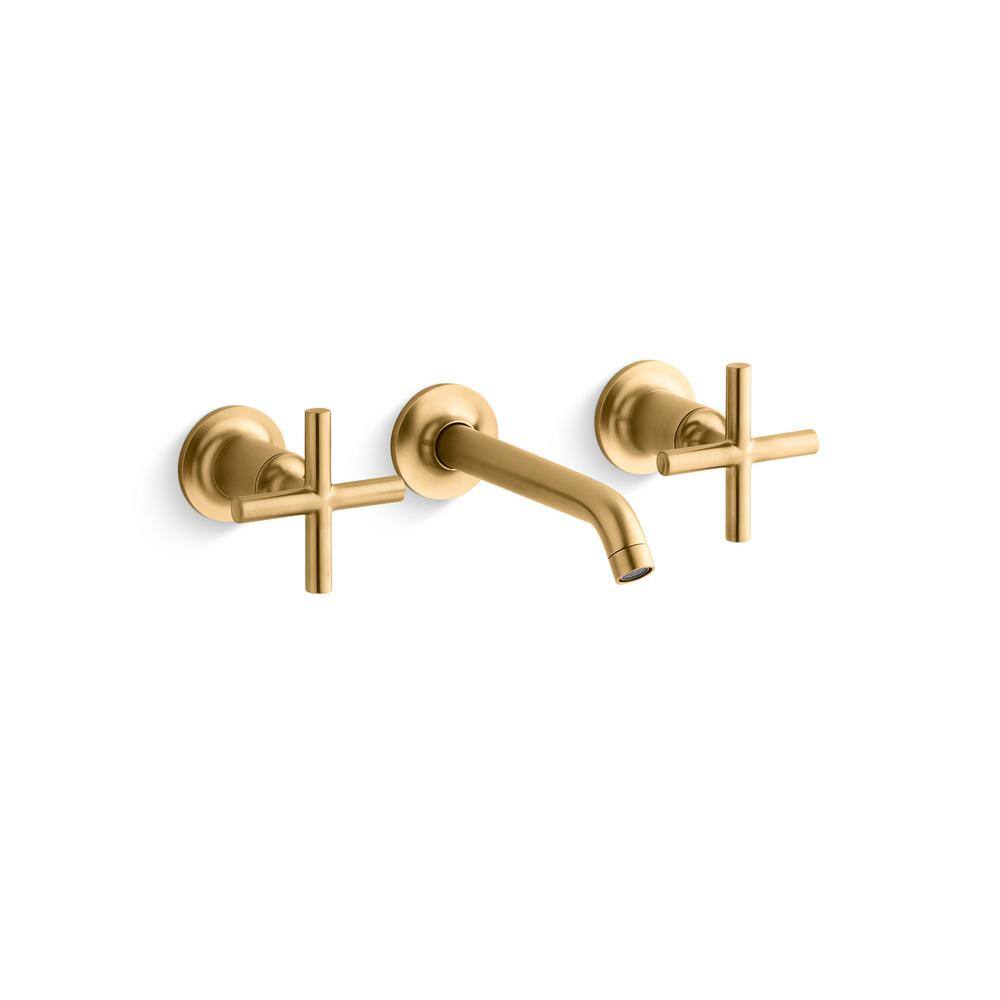 KOHLER Purist 2Handle Bathroom Sink Faucet Trim Kit in Vibrant Brushed Moderne Brass (Valve Not