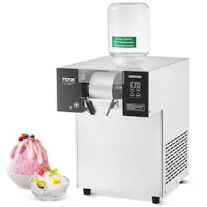 6348 oz. /24 H Commercial Snowflake Ice Machine Silver Snow Cone Machine Ice Shaver Machine with Touchpad Controls