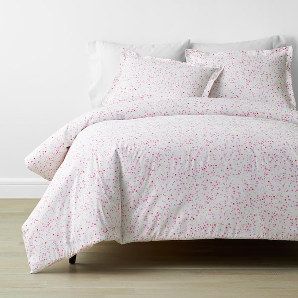 Company Kids by The Company Store Company Kids Starlight 3-Piece Multicolored Organic Cotton Percale Queen Duvet Cover Set