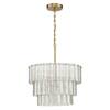 CRAFTMADE Museo 12-Light Satin Brass Finish with Mercury Glass Transitional Chandelier for Kitchen/Dining/Foyer, No Bulbs Included 647881186920