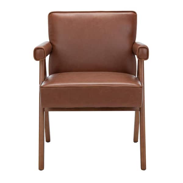 SAFAVIEH Suri Light Brown Upholstered Accent Arm Chair
