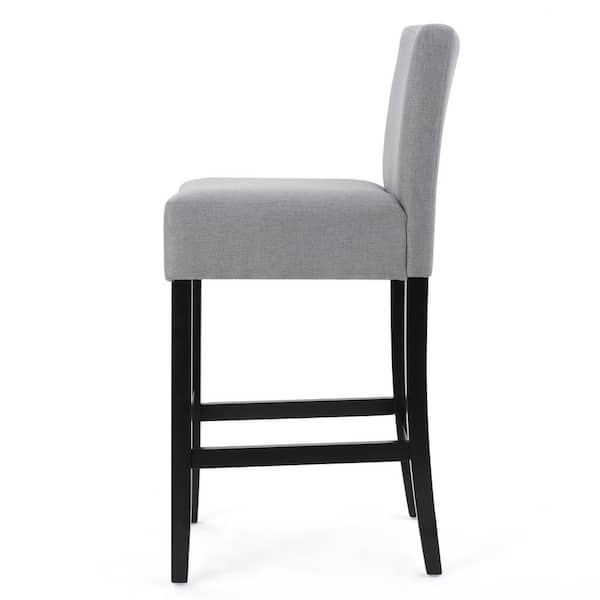 Noble House Lopez 29 5 In Light Grey, Grey Fabric Bar Stools Canada