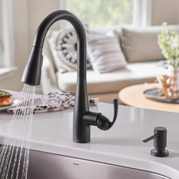 Kitchen And Bath Fixtures Moen Essie Single Handle Pull Down Sprayer Kitchen Faucet With Reflex 3183