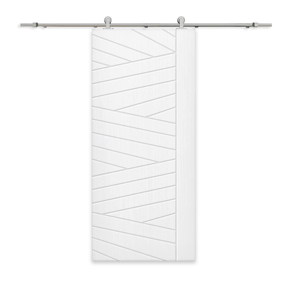 CALHOME 42 in. x 80 in. White Stained Composite MDF Paneled Interior