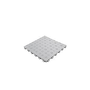 Garage Tiles 12 in. W x 12 in. L Garage Floor Covering 50 sq. ft. Tiles Texture 0.53 in. Flooring Tiles Silver