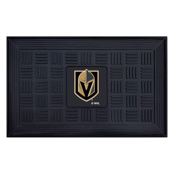 FANMATS Vegas Golden Knights 19.5in. x 31in. Heavy Duty Vinyl Medallion Door Mat