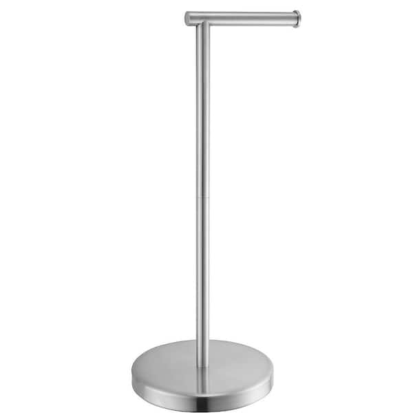 Bathroom Freestanding Toilet Paper Holder Tissue Roll Holder in Stainless Steel Brushed Nickel