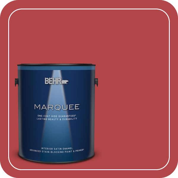 BEHR MARQUEE 1 gal. Home Decorators Collection #HDC-SM14-10 Intrigue Red Satin Enamel Interior Paint & Primer