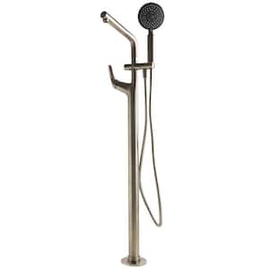 Single-Handle Claw Foot Tub Faucet with Sleek Modern Design in Polished Stainless Steel