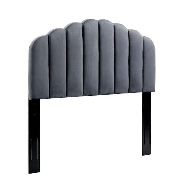 MODWAY Veronique Charcoal Twin Performance Velvet Headboard