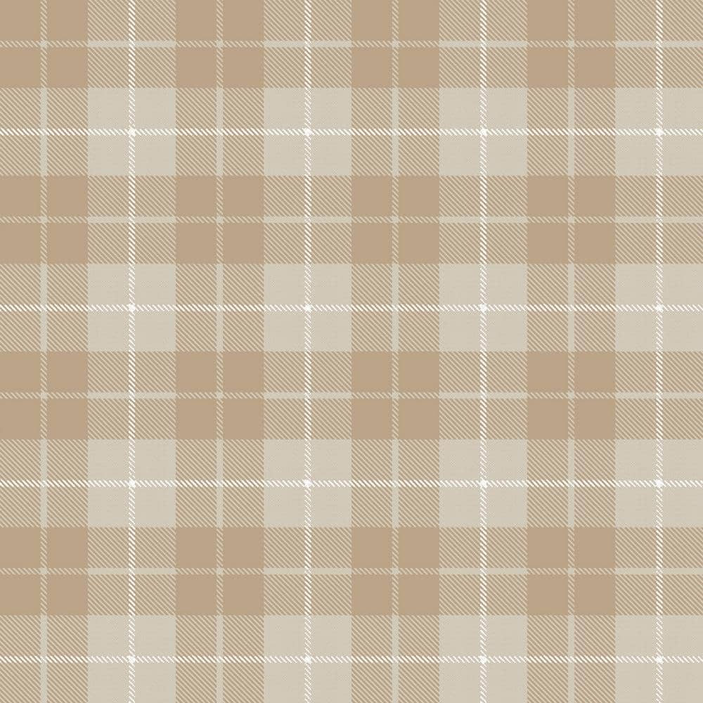 Beige Little Explorers 2 Twilled Tartan Matte Finish Non-Pasted Non-Woven W