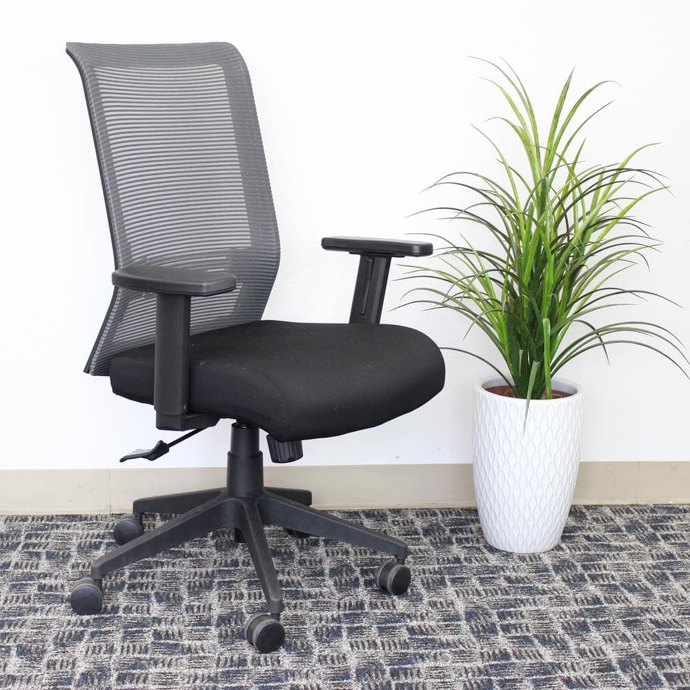 ErgoFlex Adjustable Mesh Task Chair with Synchro-Tilt in Grey/Black