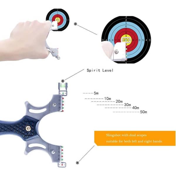 Justincity Solid Slingshot Set for Hunting Stainless Steel w/ 1