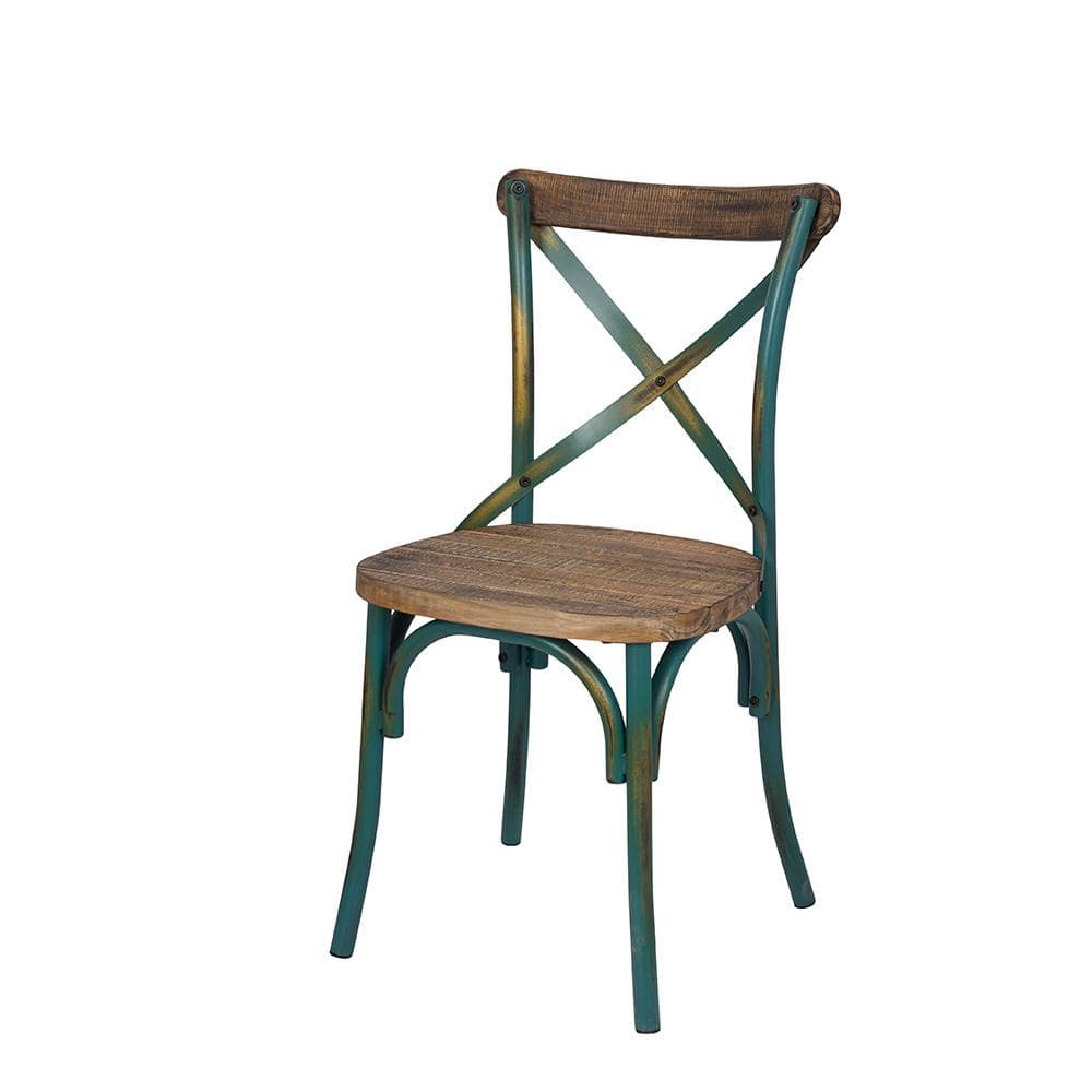 Turquoise discount metal chair