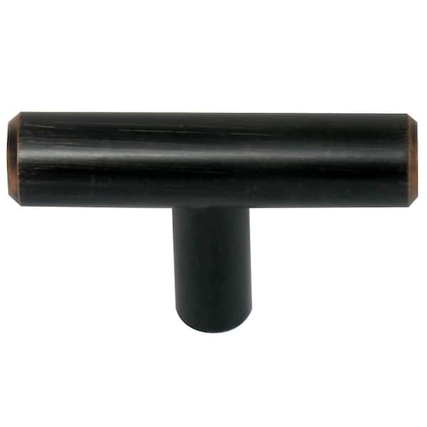 Melrose 2 in. Oil Rubbed Bronze T-Bar Cabinet Knob (10-Pack)