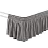 Lush Decor Ruched 20 in. Drop Length Ruffle Elastic Easy Wrap Around  Neutral Single Queen/King/Cal King Bed Skirt 16T005510 - The Home Depot