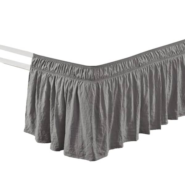 Single Queen King Cal Bed Skirt, Wrap Around Bed Ruffle King