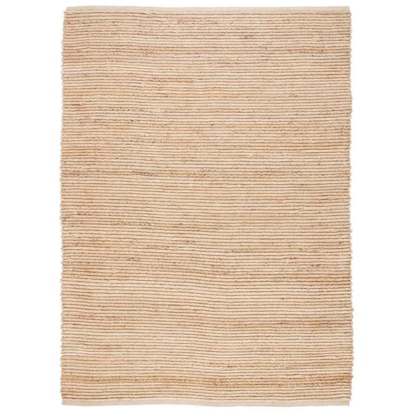SAFAVIEH Cape Cod Natural 10 ft. x 14 ft. Striped Solid Color Area Rug
