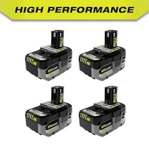 ONE+ 18V HIGH PERFORMANCE Lithium-Ion (2) 4.0 Ah and (2) 6.0 Ah Batteries