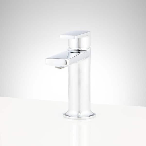 SIGNATURE HARDWARE Berwyn Single Handle Mid Arc Single Hole Bathroom Faucet with Spot Resistant in Chrome