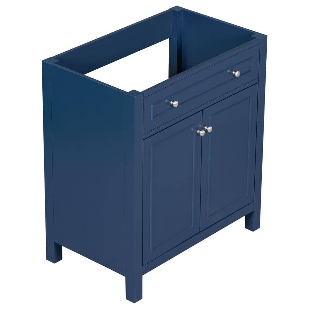 29.4 in. W x 17.9 in. D x 33 in. H Bath Vanity Cabinet without Top in Blue 
