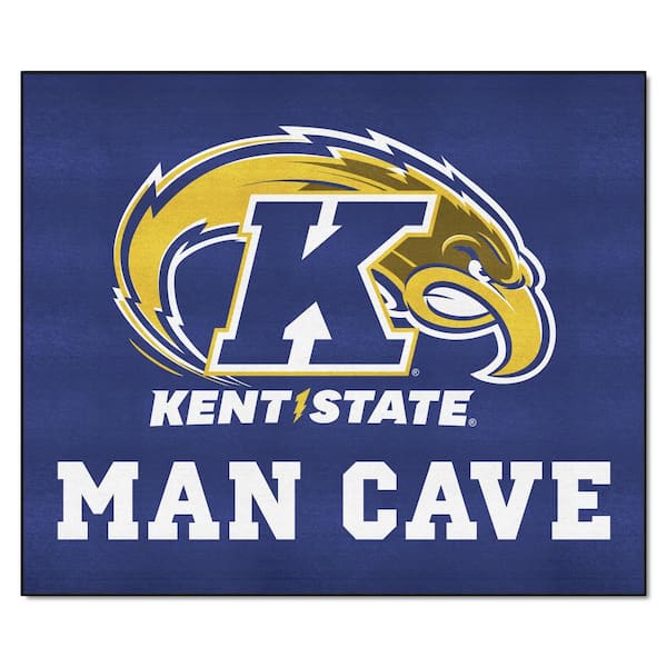 FANMATS Kent State University Blue Man Cave Tailgater Rug - 5 ft. x 6 ft.