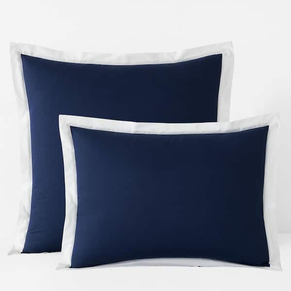 Company Cotton Solid Border Trim Cotton Sham