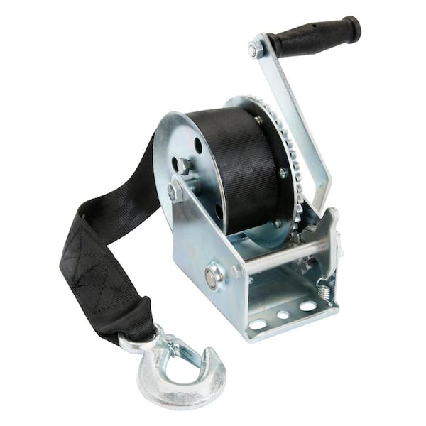 TowSmart 1,500 lb., 2 in. x 20 ft. Manual Trailer Winch 776 - The Home Depot