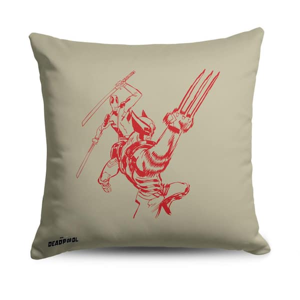 THE NORTHWEST GROUP Marvels Deadpool 3 About to Attack Printed 18 x 18 Multicolor Throw Pillow