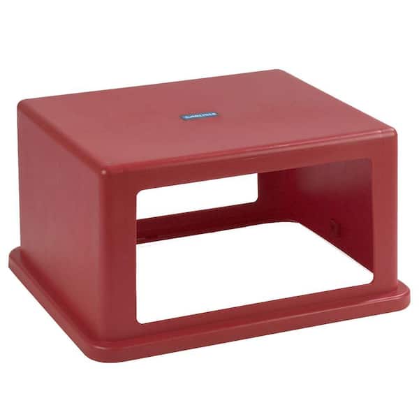 Carlisle 56 Gal. Red Square Trash Can Hooded Dome Top without Flap