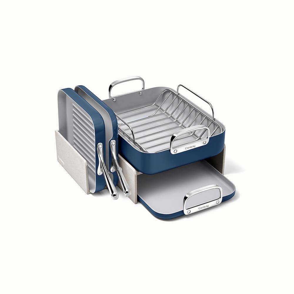 CARAWAY HOME Square Cookware 5Piece Ceramic Nonstick Cookware Set in