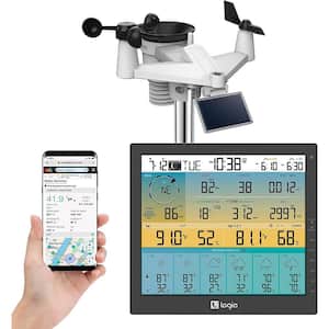7-in-1 Wi-Fi Weather Station, Wireless Outdoor Weather Station with Console Monitoring System & Large 10'' Color Display