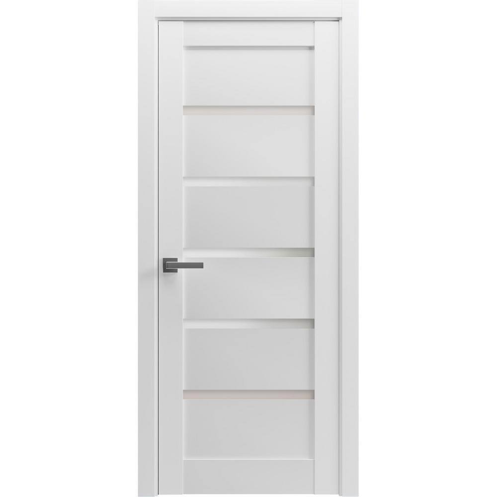 4117 18 in. x 84 in. Right-Hand/Inswing Solid Frosted Glass White Single Prehung Interior Door with Hardware price history on PriceWatchPro