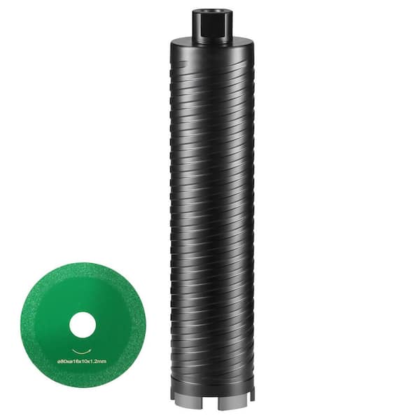 Core Drill Bit, 2.5 in. Wet/Dry Diamond Core Drill Bits for Brick and Block, Concrete Core Drill Bit with Carbon Steel
