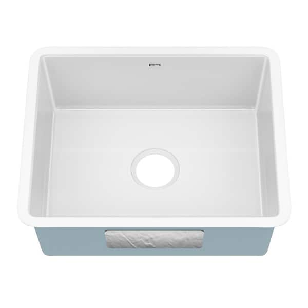 KRAUS Pintura Kitchen Sink retail $279 Porcelain Enameled Steel 21 inch Undermount Kitc