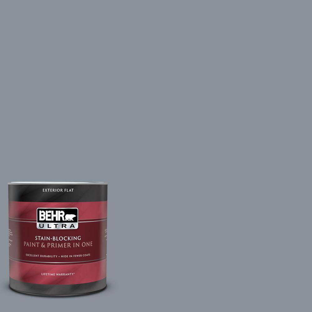 BEHR ULTRA 1 Qt. #PPU18-04 Dark Pewter Flat Exterior Paint And Primer ...