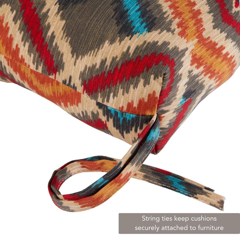 Surreal Chevron 51'' UV-Resistant Outdoor Tufted Bench Cushion