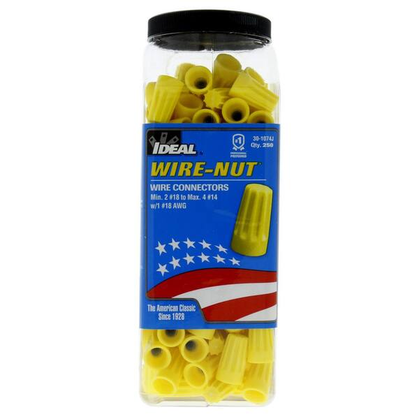 IDEAL 74B WIRE-NUT 100-Pack Yellow Wire Connectors IDEAL 74B WIRE-NUT 100-Pack Yellow Wire Connectors