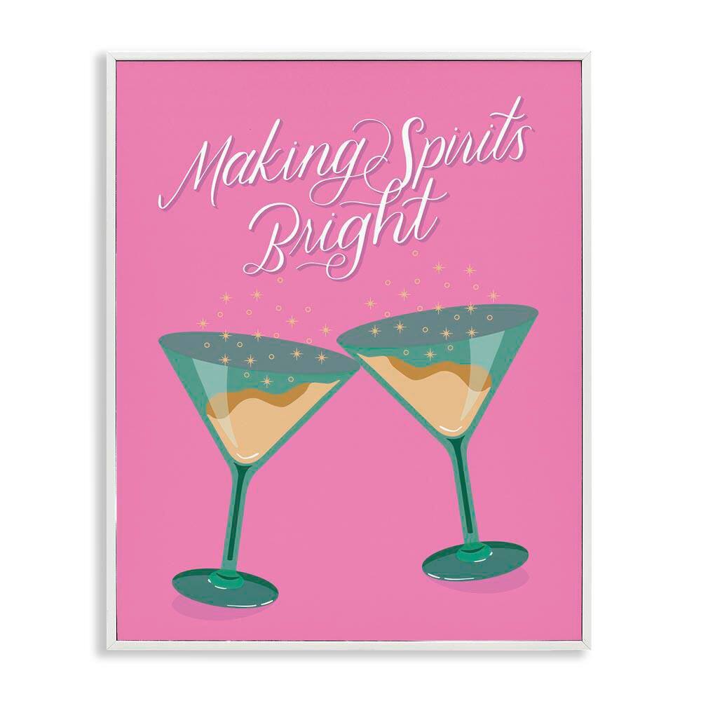 Making Spirits Bright Cocktails by Hey Bre Creative Studio White Framed Food Giclee Art Print 30 in. x 24 in. price history on PriceWatchPro